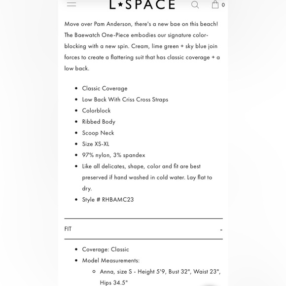 NWT! LSPACE Ribbed Baewatch One Piece Swimsuit in Island/Cucumber - Size L - Picture 8 of 12